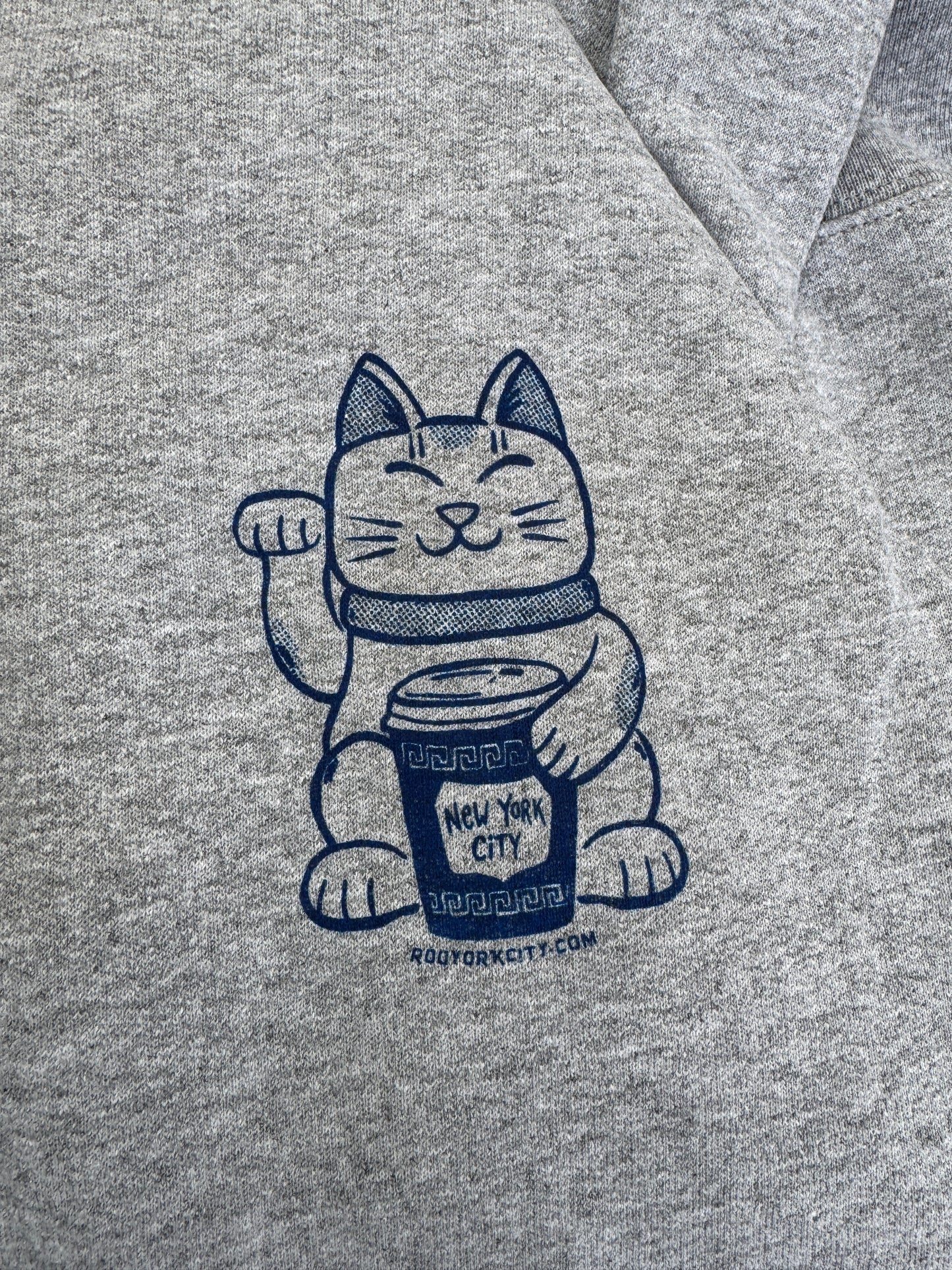 Lucky Bodega Cat Sweatshirt (New York City // Hand printed // original design)