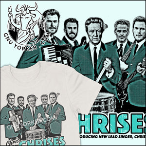 Chris and the Chrises Band Shirt (Chris Hemsworth, Evans, Pine, Pratt & Christopher Walken // Hand printed original design)