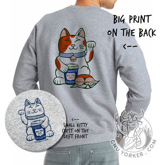 Lucky Bodega Cat Sweatshirt (New York City // Hand printed // original design)