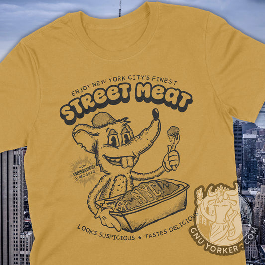 Street Meat NYC Rat Shirt (Hand Drawn // Hand Printed)