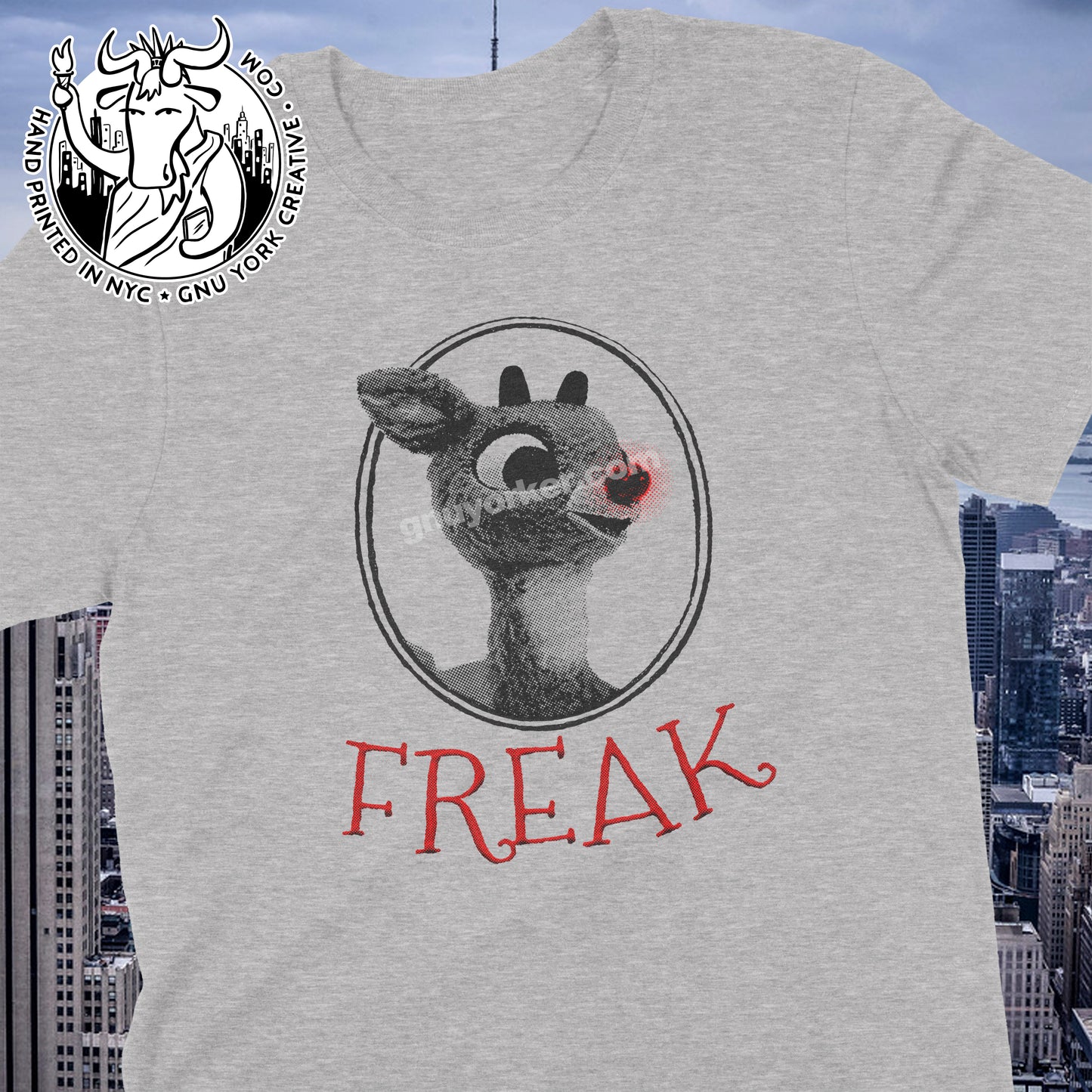 FREAK Rudolph Reindeer shirt (Christmas parody design)