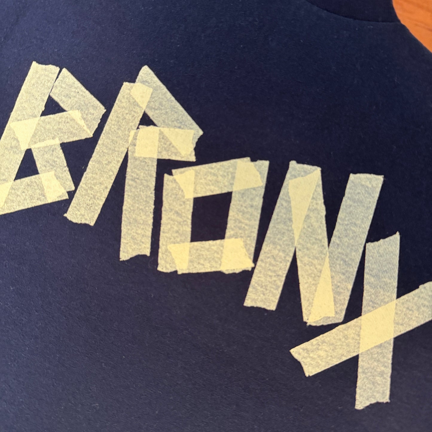 BRONX Faux Masking Tape T-Shirt (New York City // Original design // Hand Printed)