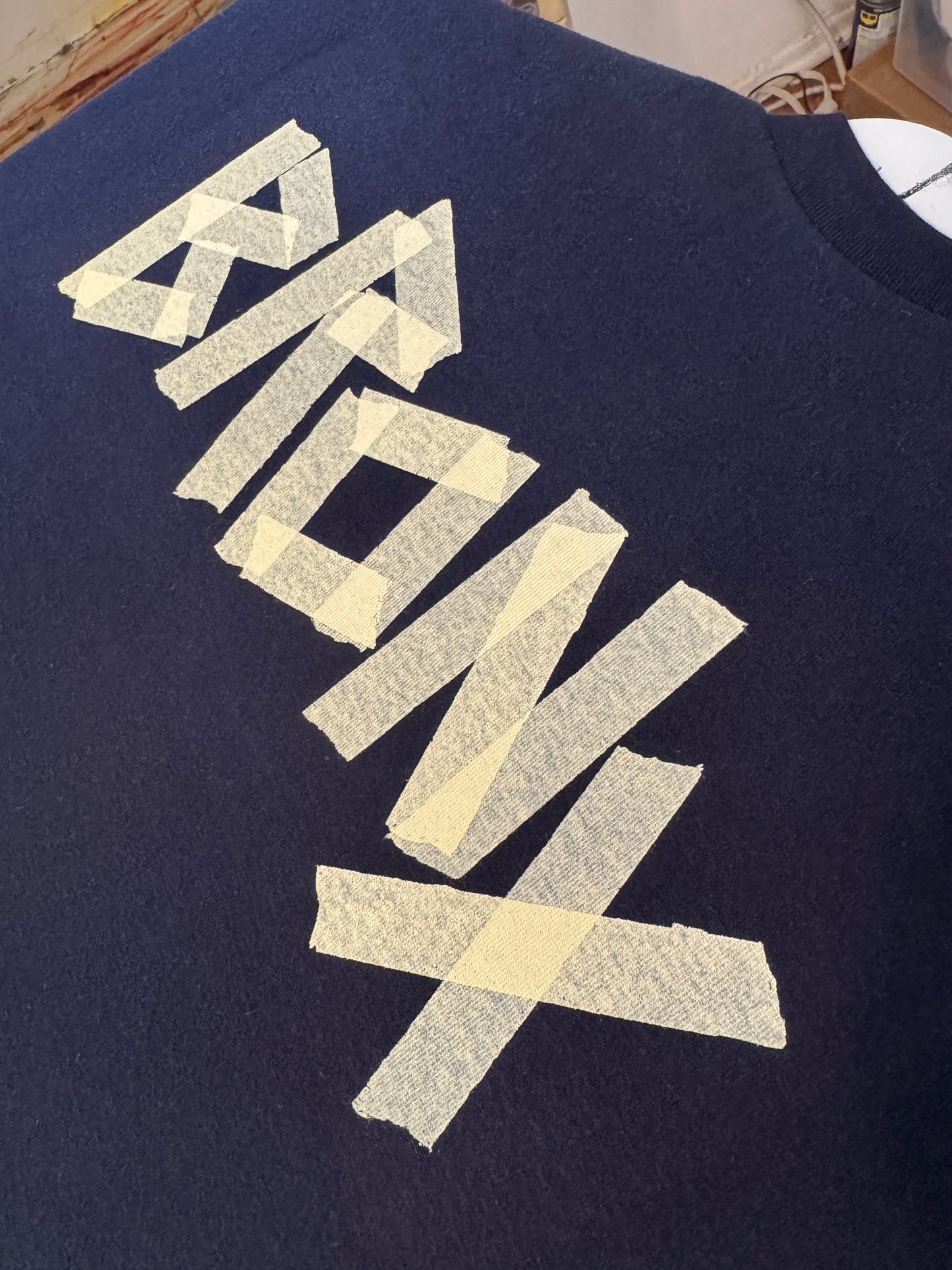 BRONX Faux Masking Tape T-Shirt (New York City // Original design // Hand Printed)