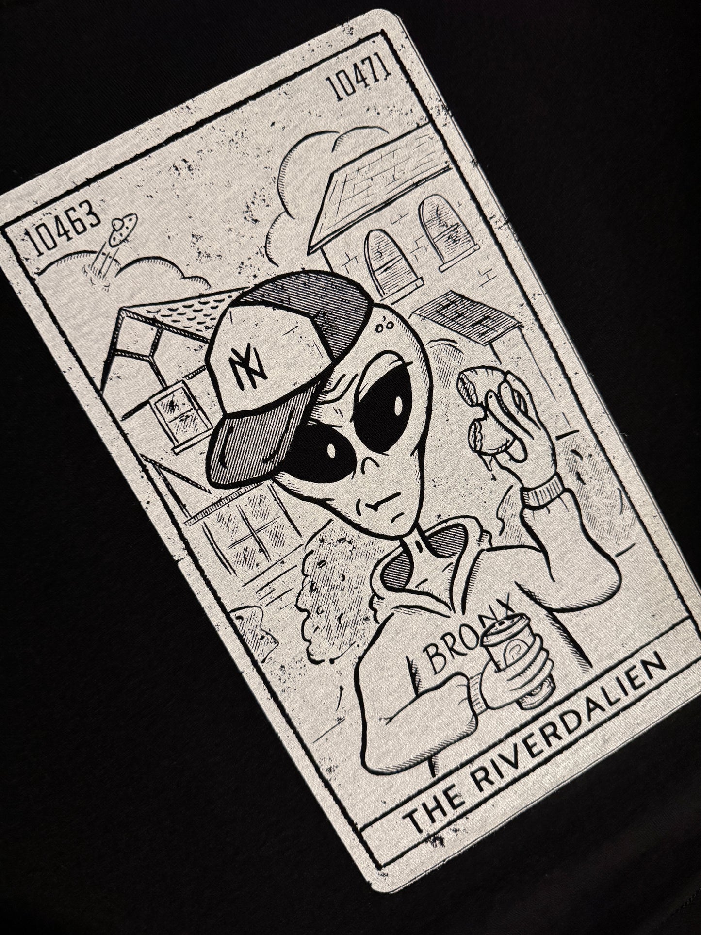 RIVERDALIEN Tarot Card T-Shirt (Riverdale Bronx Alien // Original design // Hand Printed) (Copy)