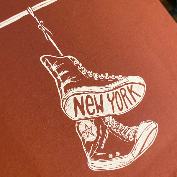 New York Shoes on a Wire shirt