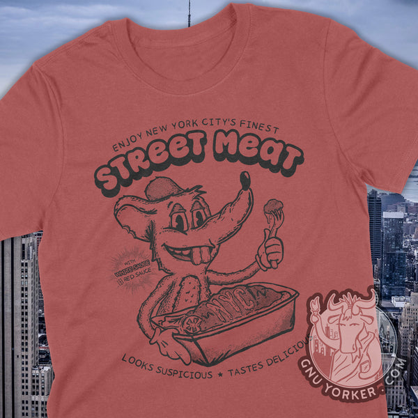 Street Meat NYC Rat Shirt (Hand Drawn // Hand Printed)